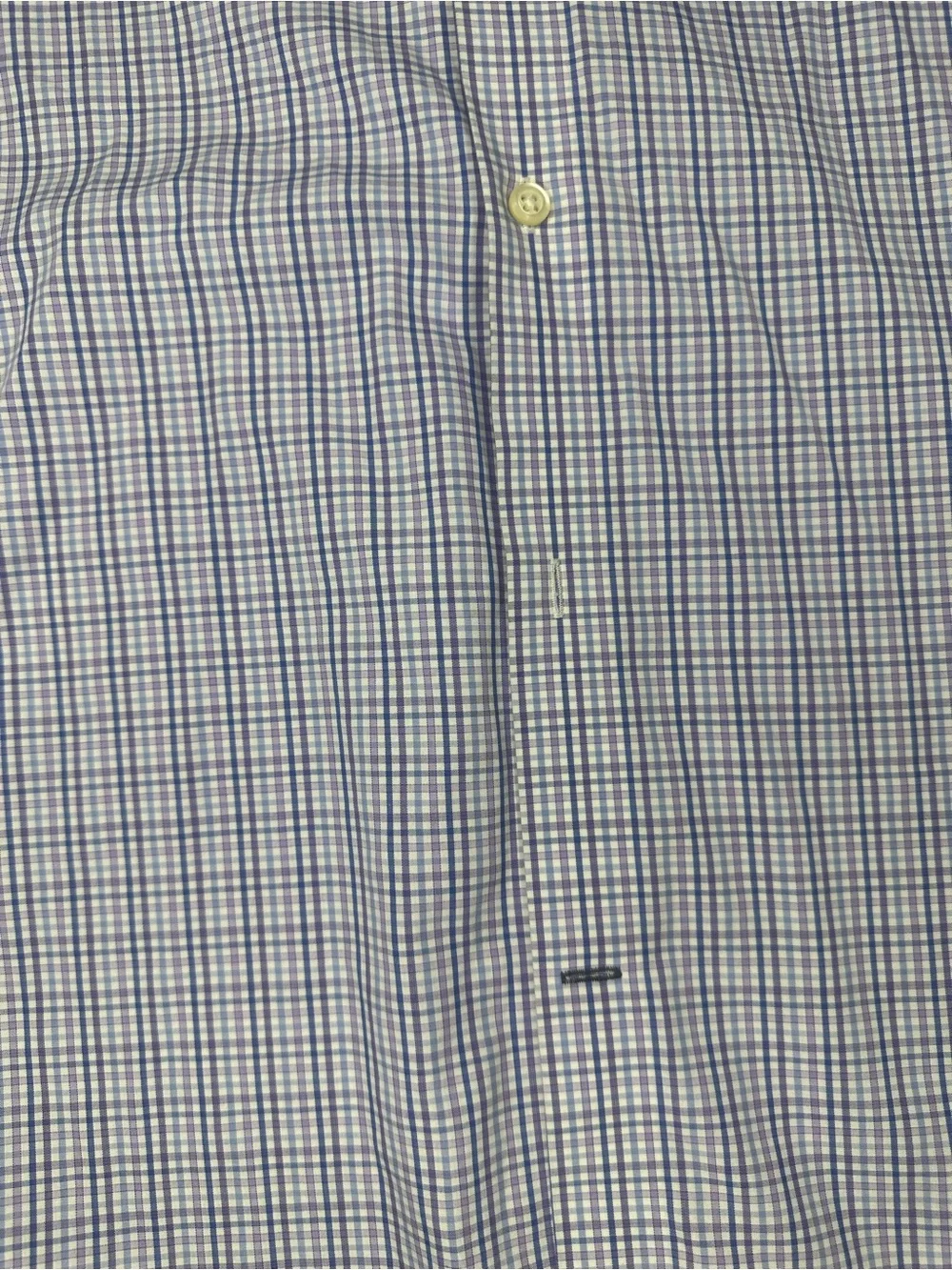 Banana Republic Men’s XL Non-Iron Slim Fit Blue White Micro Check Dress Shirt